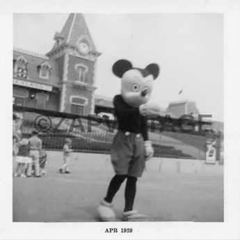 Rare Vintage 1959 Black & White Disneyland (Disneylandia) Mickey Mouse Photo #59