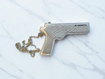 New Fashion Silver Gun Design Women Purse Gun Shaped Small Messenger Bag