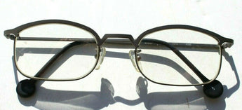 New Vtg 1995 L.A. Eyeworks Retro Abstract Eyeglasses - Silver Metal AKIO 496