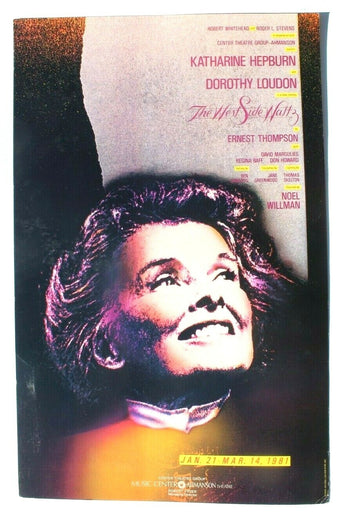 Vtg January 1981 Katharine Hepburn Dorthy Loudon - The West Side Waltz Poster
