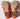 New Schutz Women's Olly Mid Block Nappa Orange Leather Mid Sandal sz 7.5 B