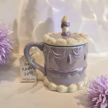 New Sheffield Home Purple Topper Happy Birthday Cake Mug Cute Cupcakes Cashmere