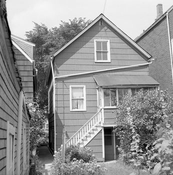 Vintage 1950s Back Of A Chicago Bungalow House Architecture ILL Photo #1389