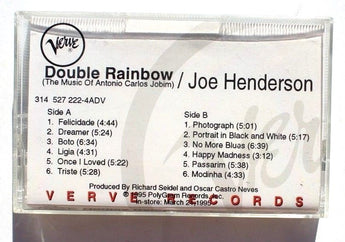 Rare Vintage 1995 Joe Henderson: Double Rainbow VERVE Promo Cassette