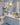 New Blue & White Ribbed Girly Coquette Bow Toilet Brush Holder Bathroom