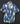 Vintage RJC Hawaiian Shirt Short Sleeve Blue Surf Board Button Front Mens MEDIUM