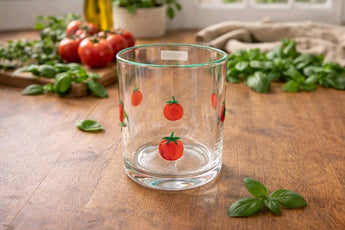 New Farmer Hand Painted Tomato Vegetable Tumbler Beverage Glasses Cup