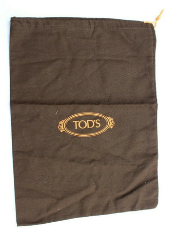 Tods Dust Bag Storage Cover 10.5” X 14.5” Made In Italy Drawstring Brown Cotton