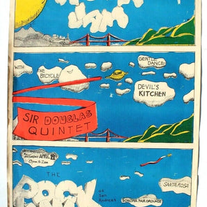 RARE Vtg 1969 Rock Jam Sir Douglas Quintet April 19th Bob Laughton Poster Flyer