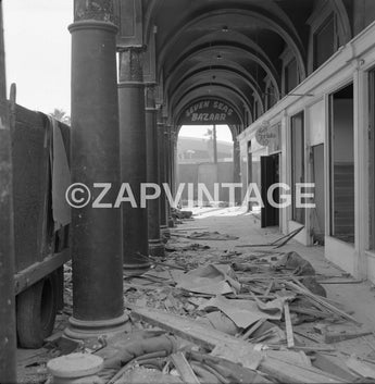 Vtg 1964 St Marks Hotel Venice Beach CA Getting Knocked Down Photo #2081