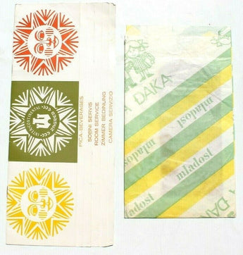 Vintage Hotel Intercontinental Yugoslavia Menu & Shopping Bag