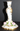 Vtg AK KAISER West Germany Porcelain Candle Holder Gold Yellow & Pink Roses