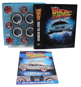 EAGLEMOSS Wheels BACK TO THE FUTURE BUILD DELOREAN SPECIAL 1955 WHITE WALL TIRES