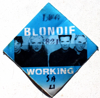 Vtg All Access Backstage CREW Working Pass Cloth VIP Sticker - Blondie