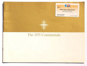 Vintage 1975 Lincoln Continental Brochure Booklet Car Buyer DEALER Guide