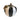 Black & White W/ Gold Circus Stripped Apple Figure Fruit Decoration Home Decor