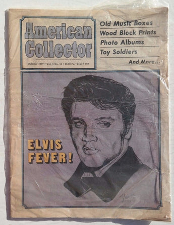 Vtg October 1977 American Collector Newspaper Vol. 8 No. 10 Elvis Presley Fever