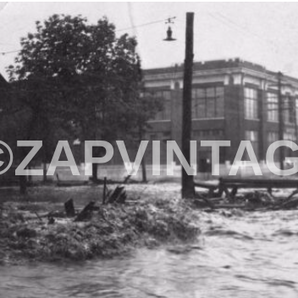 Vtg 1940 - 1950's (Santa Cruz) California City Flood Flooding Disaster Photo 564