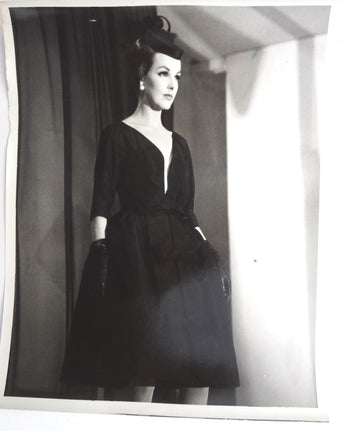 Vintage 1950's Black & White PAGEANT Fashion RUNWAY SHOW Grant HOTEL PHOTO NM