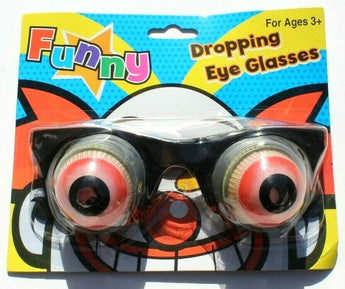 VTG Funny Scary Horror Eyeball Dropping Glasses Personality Tricky Prank Eyes