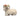 New White Holiday Easter Sheep Fuzzy W/ Flowers On Gead Figurine Room Decor