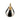 Black & White W/ Gold Circus Stripped Pear Figure Fruit Decoration Home Decor