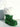 Sparkling / Furry Santa Claus Green Boot Hanging Christmas Tree Ornament