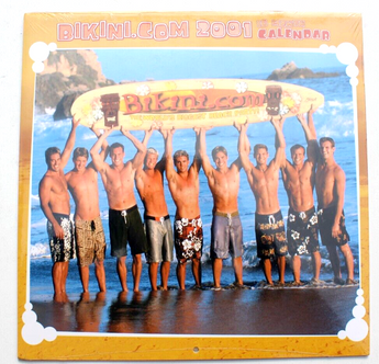 Sealed Vintage 2001 Bikini.Com Calendar - 16 Month Calendar Guys Edition
