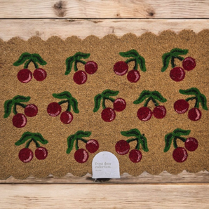 New Girly Red Cherry Cherries Fruit Doormat Outdoor Entry Rug Home Decor