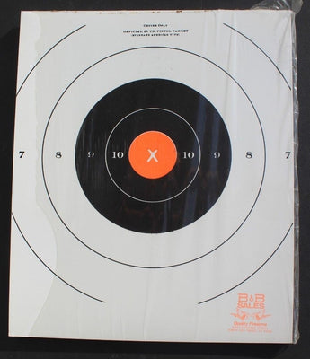 Sealed Official 25 Yard Pistol Target Center Only (Standard American Type) Pack