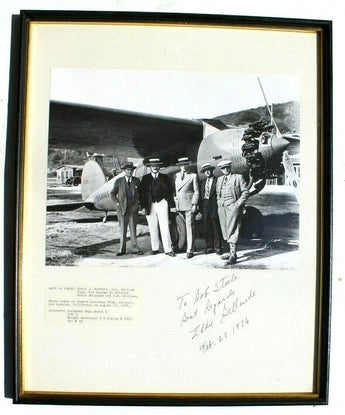 1928 Eddie Bellande Signed Autographed Photo (Sir George Wilkins) Lockheed Vega