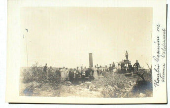 Vtg 1900's Family Reunion On The Goldenrod Boat (Silver Gel) RPPC Postcard