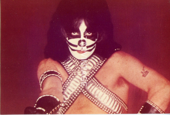 Vintage 1970s Paul Stanley Concert Tour Preforming Kiss Band Music Photo #2870