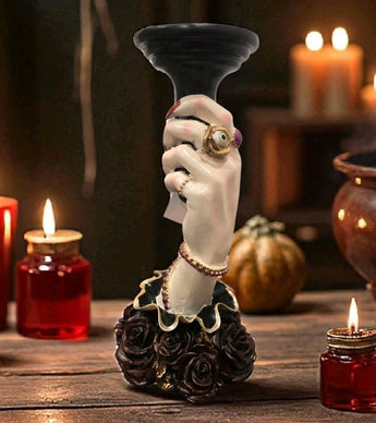 New Spooky Halloween Large Witches Hand Candle Stand Holder Decor