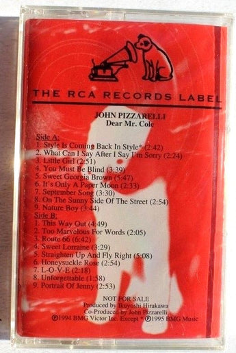 Sealed 1995 JOHN PIZZARELLI (Dear Mr. Cole) RCA Cassette