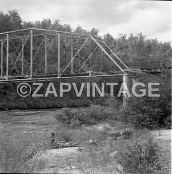 Vintage 1950s Old Bridge On The Chattooga River Rustic Photo #1167