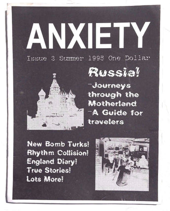 VTG 1995 ANXIETY MAGAZINE Music WORLD Business NEWS England Diary MOTHERLAND
