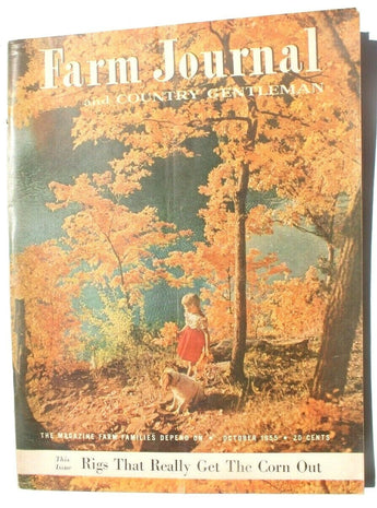 Vtg Country Gentleman Farm Farming Famers Magazine - Farm Journal October 1955