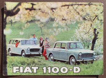 Vintage 1965 Fiat 1100-D Sales Dealer Advertising Brochure