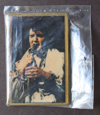 Vintage 1970's Metal ELVIS PRESLEY ORIGINAL POCKET Photo (Stamped S.F. Posters)