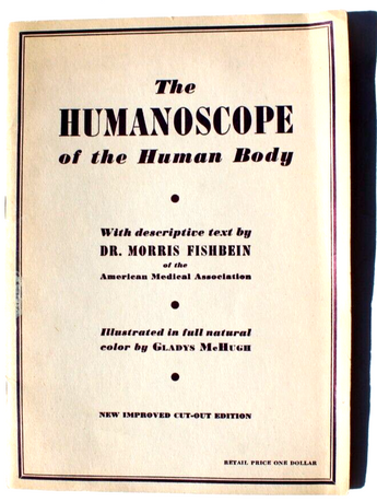 Vtg 1942 The Humanscope of the Anatomy Human Body w/ Illustrations of Organs
