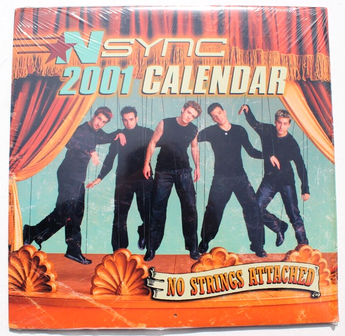 Vintage Sealed 2001 Nsync Boy Band Pop Y2K No Stings Attached Calendar