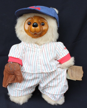 Vtg 1987 Wood Robert Raikes Collectibles Signed Teddy Bear - Casey 1296/7500
