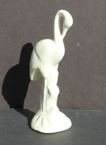 Vtg MCM CALIFORNIA CA Pottery - Metlox White Crane Bird Animal Figurine Decor