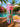 New Pink / Green Stripped Where's My Cabana Boy Thermos Dispenser Portable