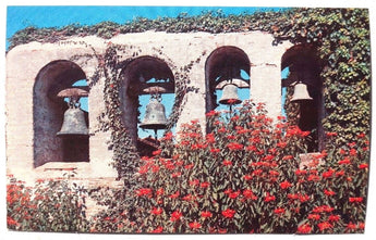 Vintage 1960's OLD MISSION SAN JUAN CAPISTRANO CA Photo Postcard
