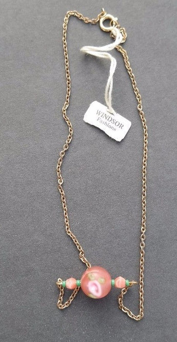 Vintage Windsor Fashion Rose Flower Choker Costume Jewelry Necklace