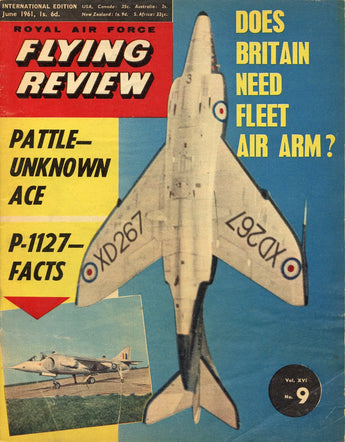 Vtg June 1961 Flying Review Vol. XVI No. 9 Front Cover Photo Aviation #3017