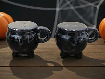 New Witches Pot Cauldron Salt & Pepper Shakers Salt N Pepper Dinning Decor Set