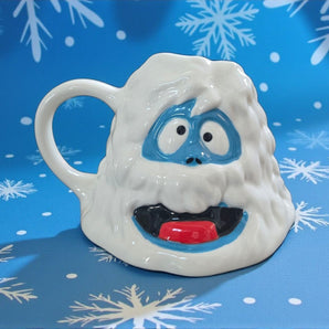 New White / Blue Abominable Snowman Monster Christmas Holiday Coffe Mug Gift